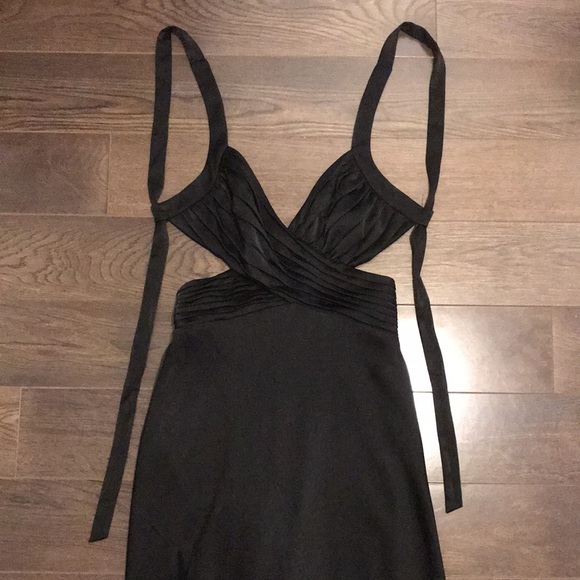 BCBC Max Azria Satin Cut-Out Gown - Picture 13 of 14